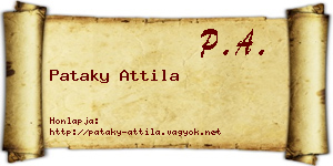 Pataky Attila névjegykártya