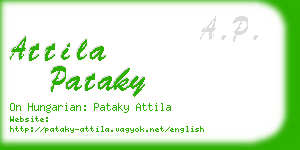 attila pataky business card